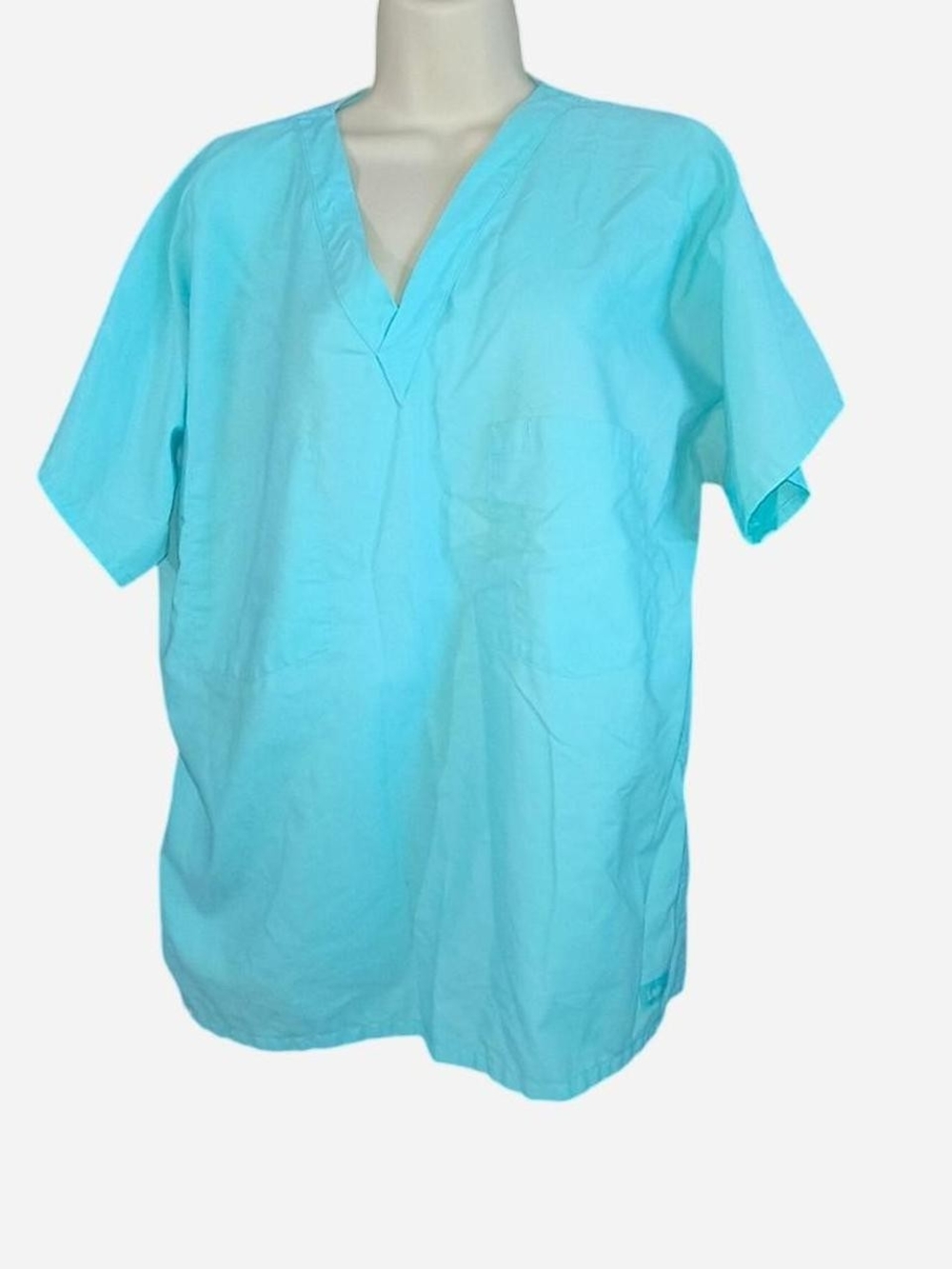 Landau Women’s V-Neck Medical Top in Aqua Blue